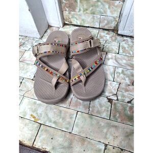 SketchersStrappy WovenTrailSandals 6.5 Beige GranolaGirl MultiColor BohoGorpcore